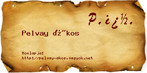 Pelvay Ákos névjegykártya